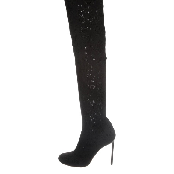 Sexi, FRANCESCO RUSSO Knit Sock Over-The-Knee Boots Size: 7 - Picture 1 of 4